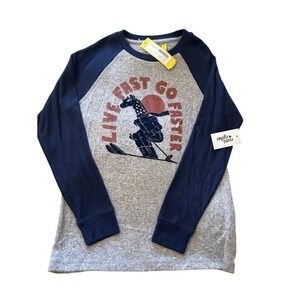 Rumi Ryder Kids Cozy Crew Long Sleeve Raglan Graphic T-Shirt Size M 8 10